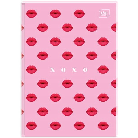 Brulion A5 96k kratka mix wzorów twarda oprawa INTERDRUK