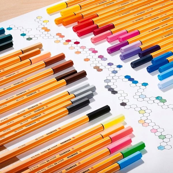 Cienkopis STABILO point 88/10 0.4mm zestaw 10szt. w plastikowym etui