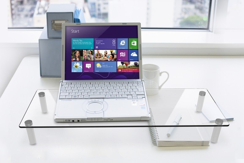 Szklana podstawa dla monitora, powierzchnia robocza: 56x21cm, max. obciążenie: 20kg