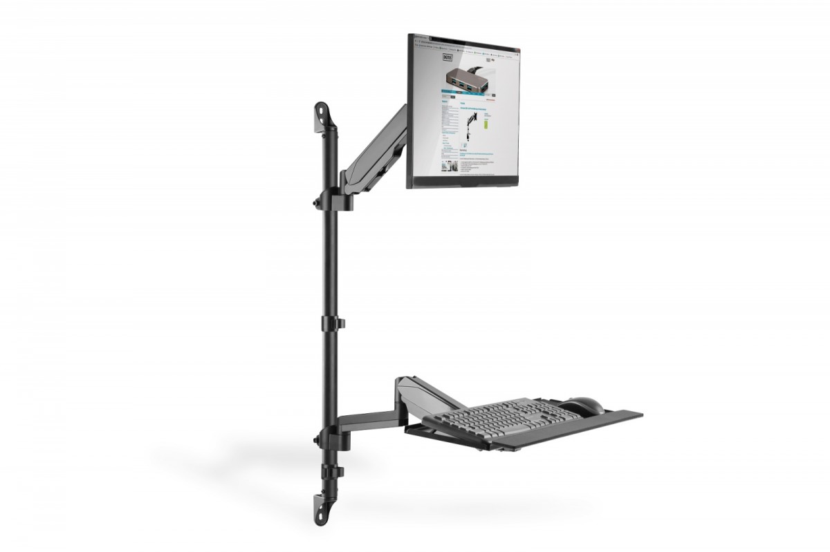 Ramię naścienne pojedyncze, 1xLCD + klawiatura, max. 32 cale