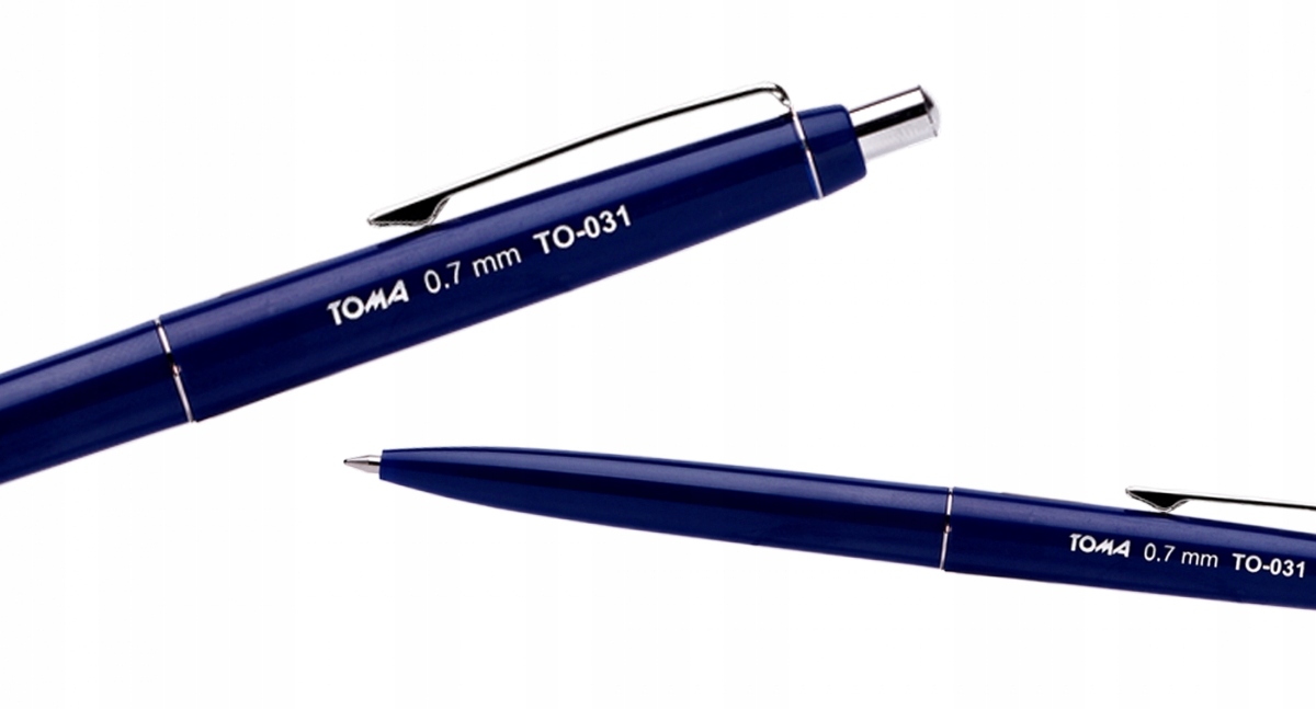 Długopis automatyczny ASYSTENT niebieski 0.7mm TOMA