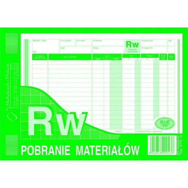 373-3 RW pobranie materiałów MICHALCZYK&PROKOP A5 80 kartek