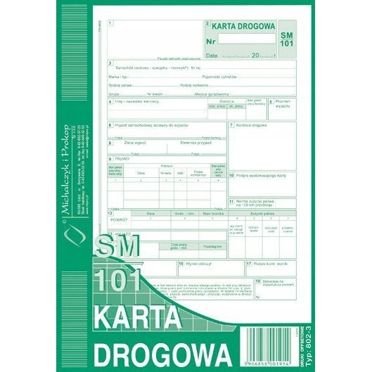 802-3 Karta drogowa MICHALCZYK&PROKOP A5 80 kartek