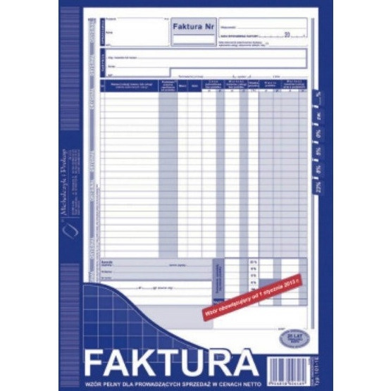 DRUK Faktura VAT MICHALCZYK&PROKOP A4 80 kartek 101-1E