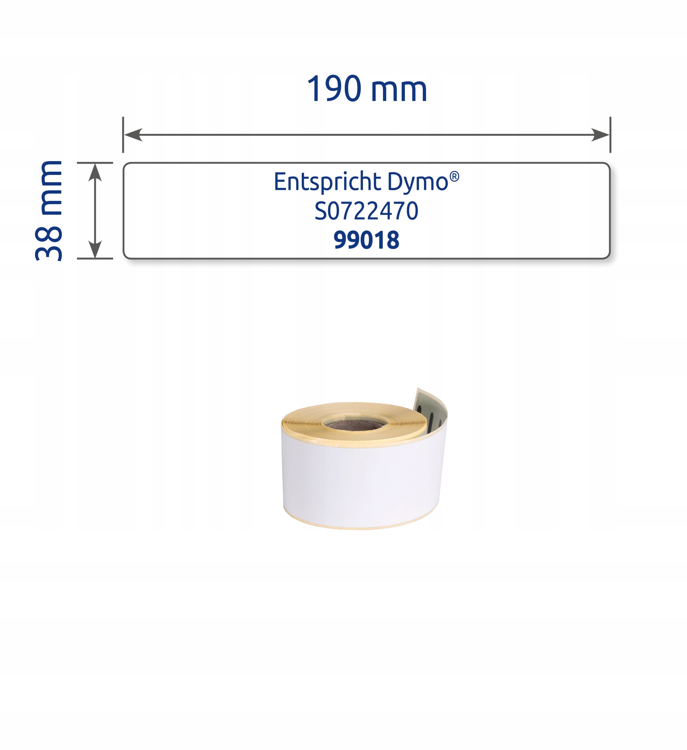 Etykiety kryjące na segregatory w rolce 110 etyk. 38 x 190 mm, trwałe, białe AS0722470 Avery Zweckfo