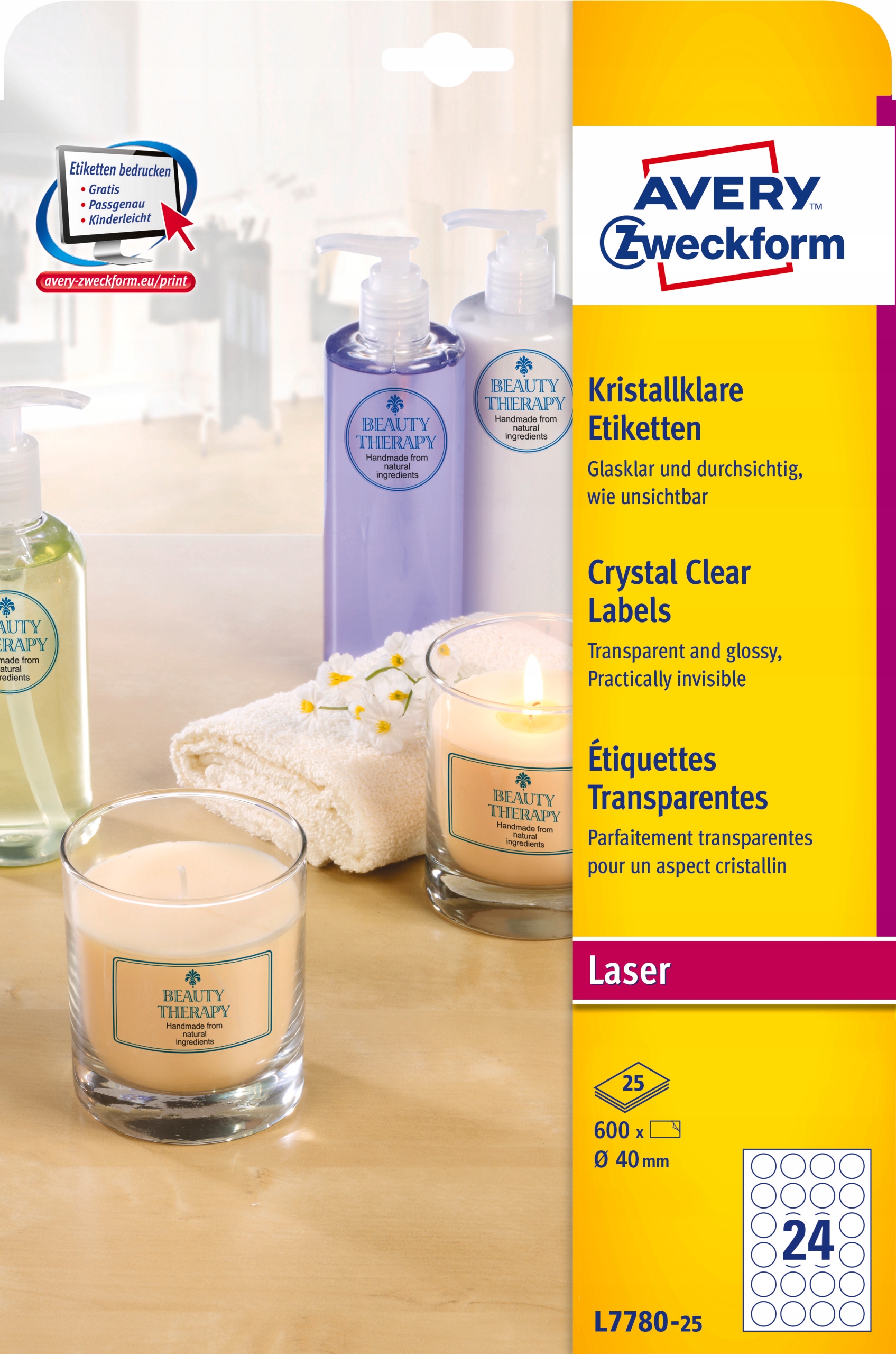Etykiety śr.40 ZF L7780-25 (25) AVERY ZWECKFORM