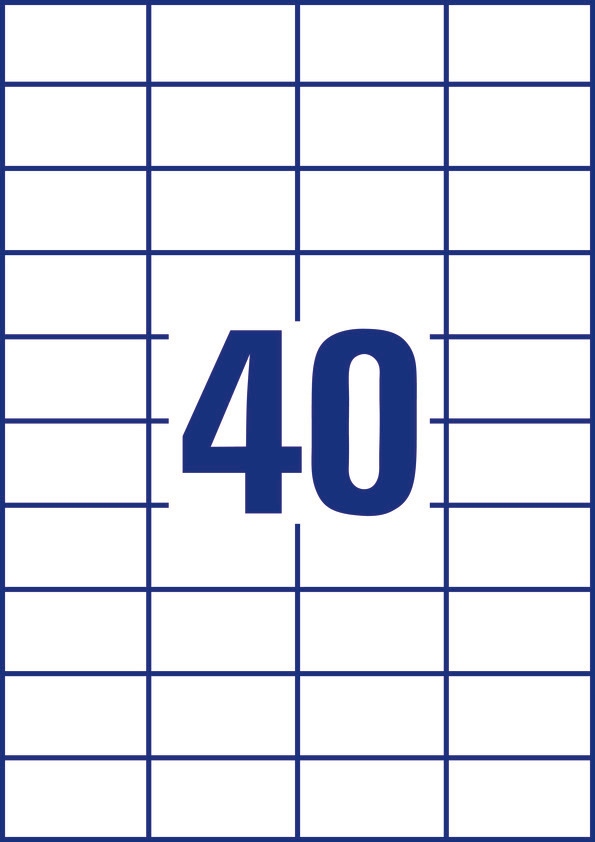 Etykiety ZF A4 52.5x29 7mm białe 3651 AVERY ZWECKFORM (100 arkuszy)
