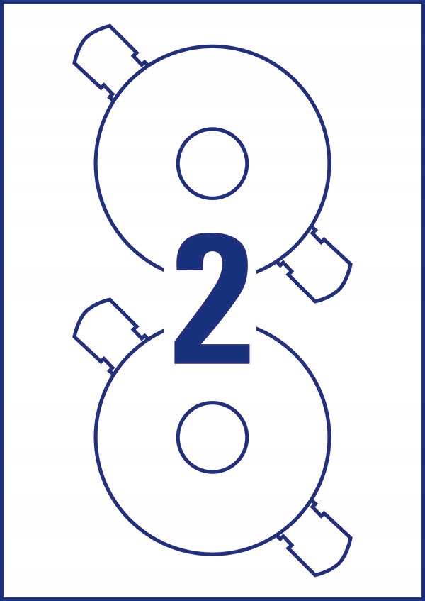 Etykiety ZF A4 Q117mm (100 arkuszy) białe L6043-100 AVERY ZWECKFORM