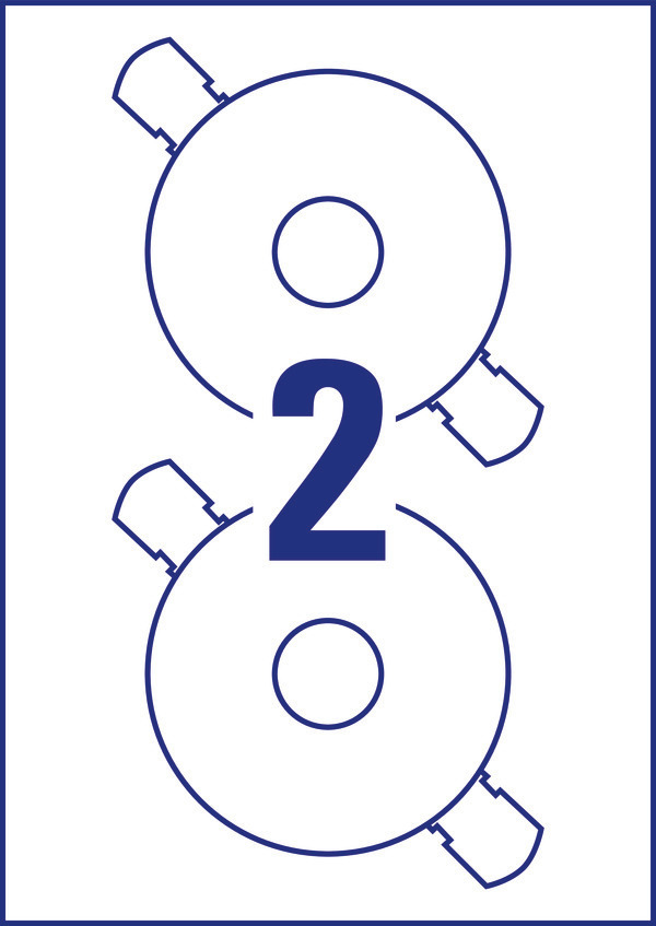 Etykiety ZF A4 Q117mm (25 arkuszy) białe L6015-25 AVERY ZWECKFORM