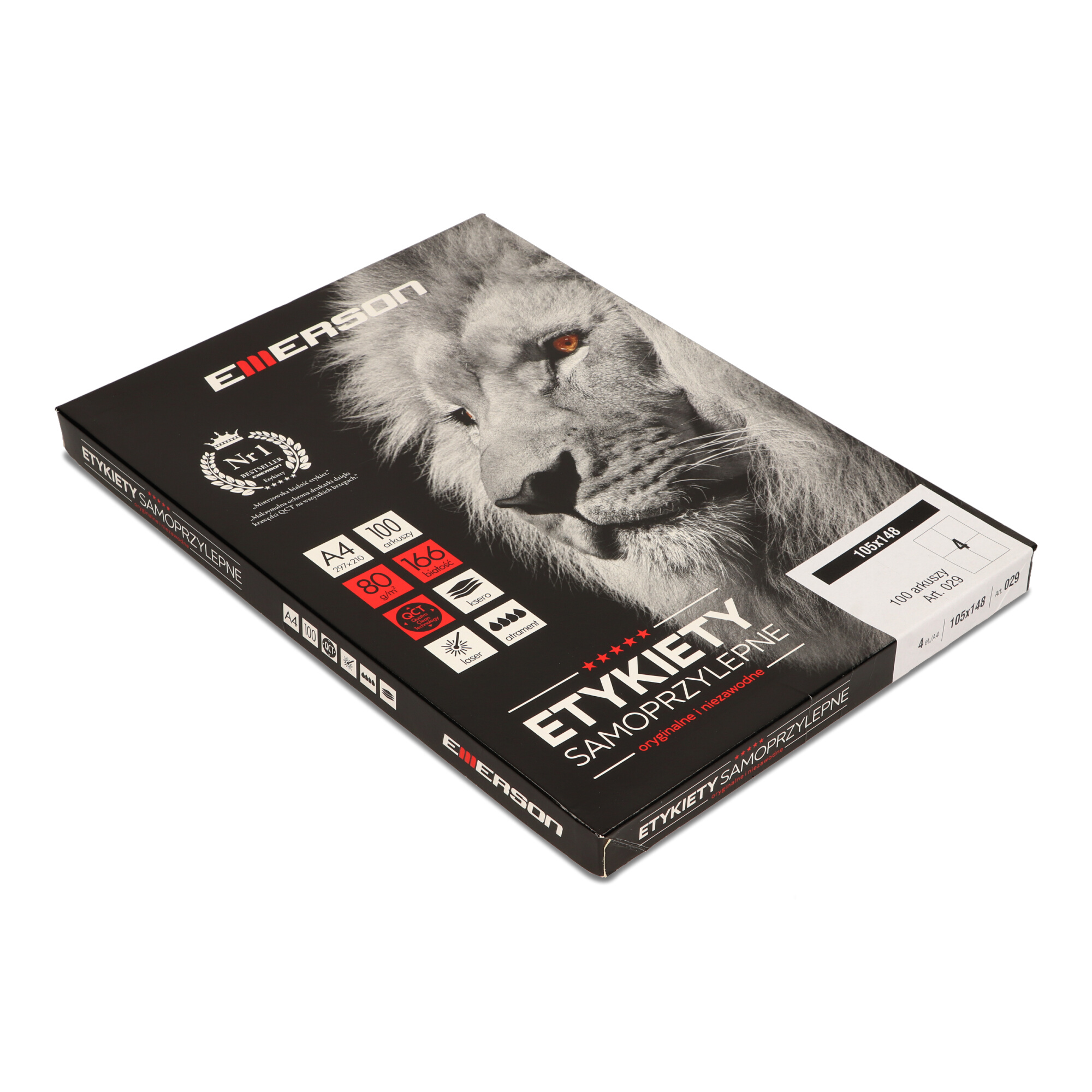 Etykiety A4 105x148mm białe nr029 (100sztuk) EMERSON eta4105.148