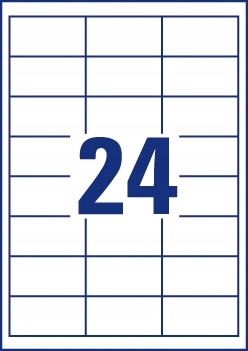 Etykiety ZF ECONOMY A4 64 6x33 8mm białe ELA008 AVERY ZWECKFORM