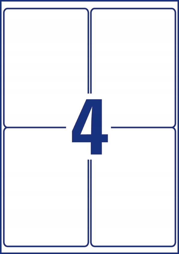 Etykiety Heavy Duty A4 99.1x139 białe poliestrowe L4774REV-20 AVERY ZF