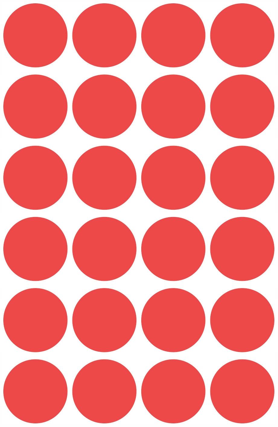 Usuwalne kółka _18mm 96szt./op. czerwone 3595 AVERY ZWECKFORM