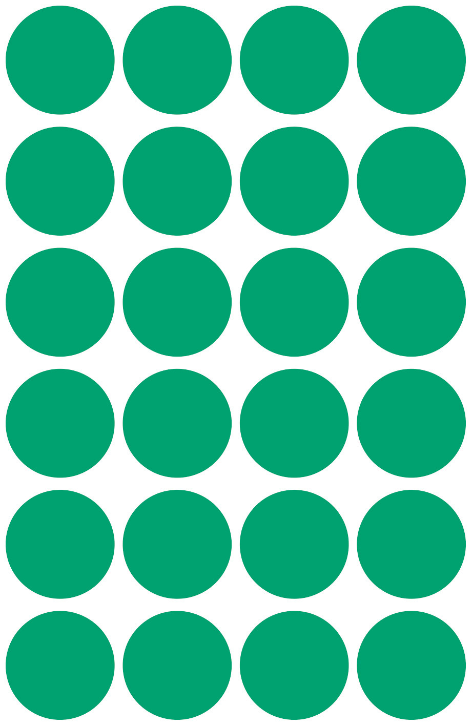 Trwałe kółka do zaznaczania _18mm 96szt./op. zielone 3006 AVERY ZWECKFORM