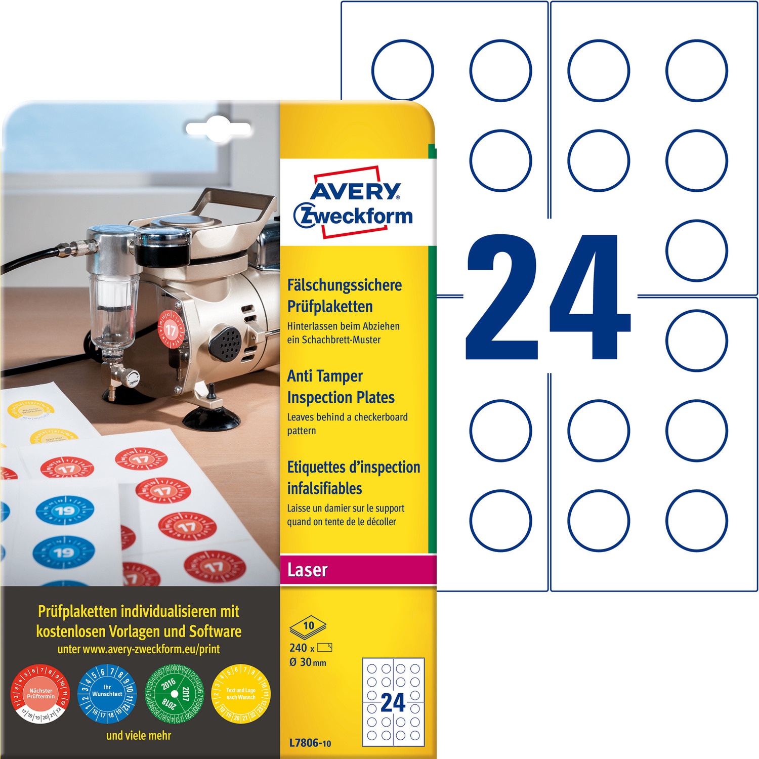 Tabliczki inspekcyjne do oznaczania własności - p