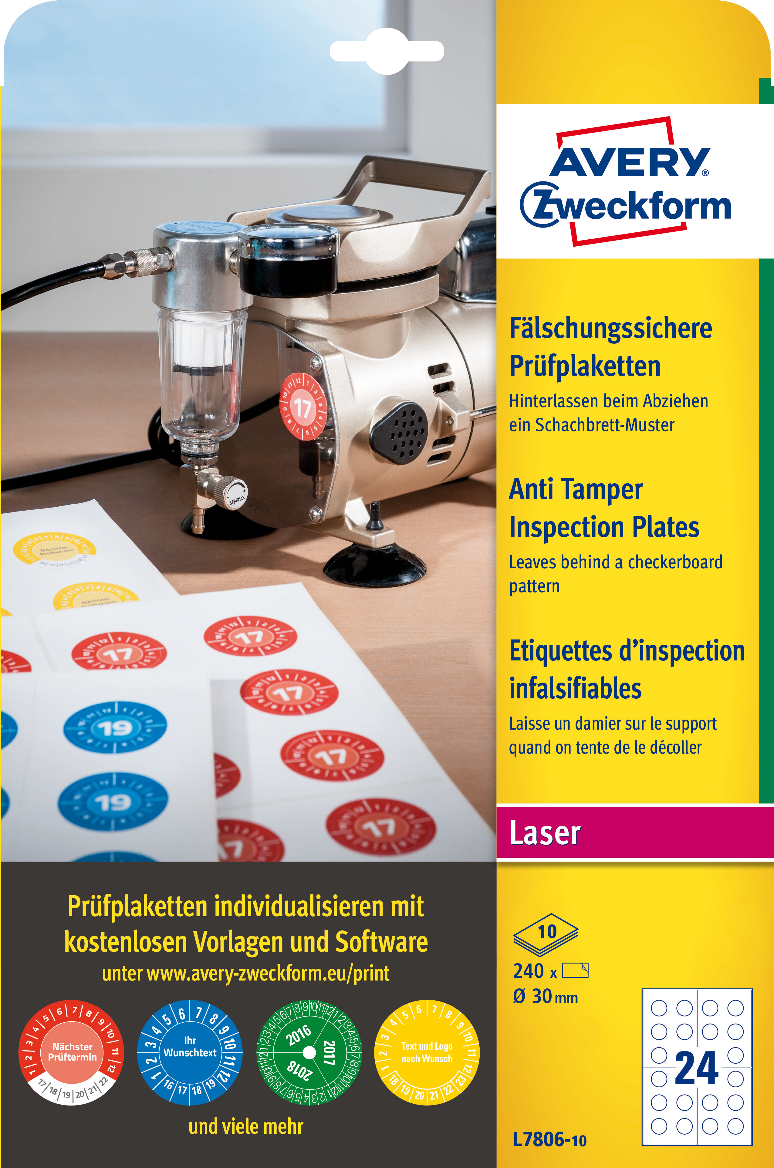 Tabliczki inspekcyjne do oznaczania własności - p