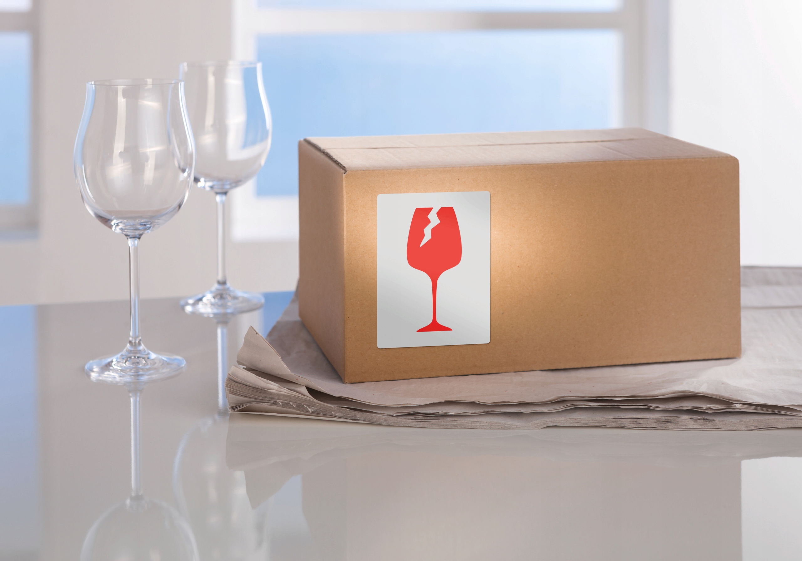 Etykiety ostrzegawcze Ostrożnie szkło AVERY ZWECKFORM 7251