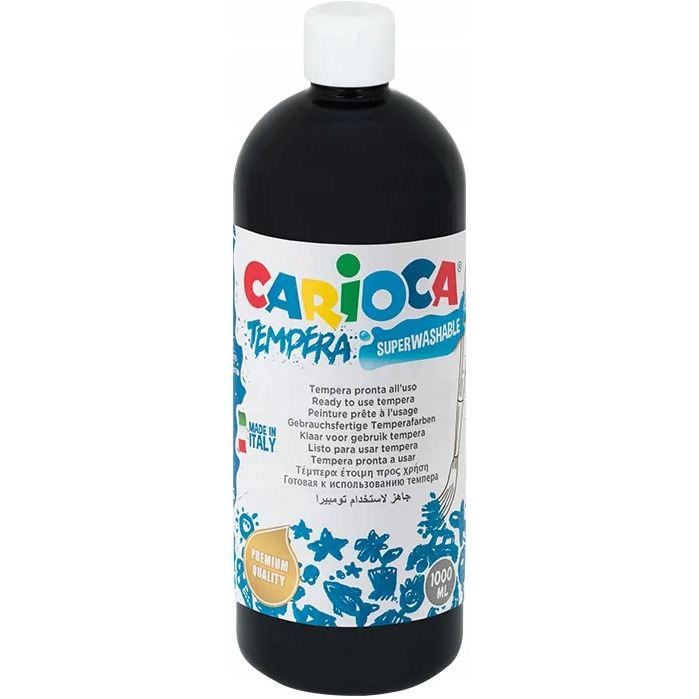Farba CARIOCA TEMPERA 1000ml czarna (ko03/24) 170-1443