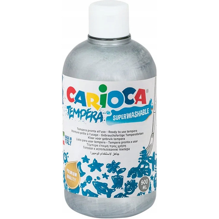 Farba CARIOCA TEMPERA 500ml srebrna (ko027/25) 170-2216