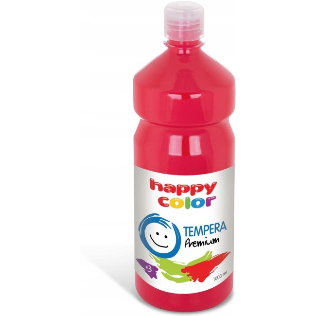 Farba TEMPERA Premium 1000ml ciemnoczerwona HAPPY COLOR 3310 1000-26