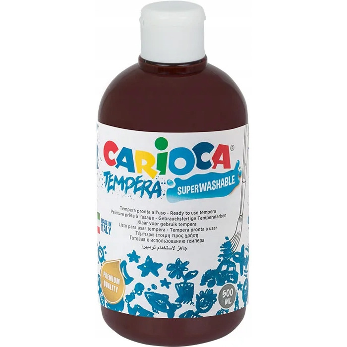 Farba TEMPERA brąz CARIOCA 500ml 170-2355