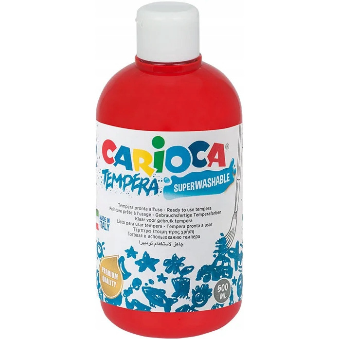 Farba TEMPERA czerwona CARIOCA 500ml 170-2359