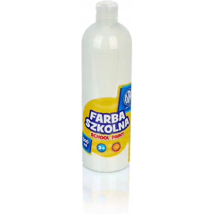 Farba szkolna Astra 500 ml - biała; 83410904  ASTRA