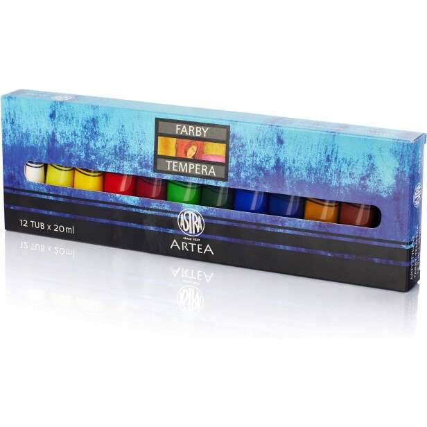 Farby tempera Astra 12 kolorów - 20 ml; 83414900  ASTRA