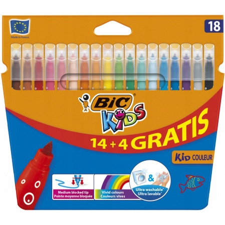 Flamastry BIC Kid Couleur 14+4 kolorów 841802