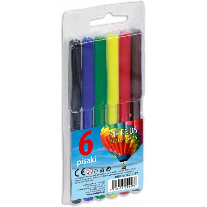 Flamastry FIORELLO 6 kolorów 160-1387 FIORELLO