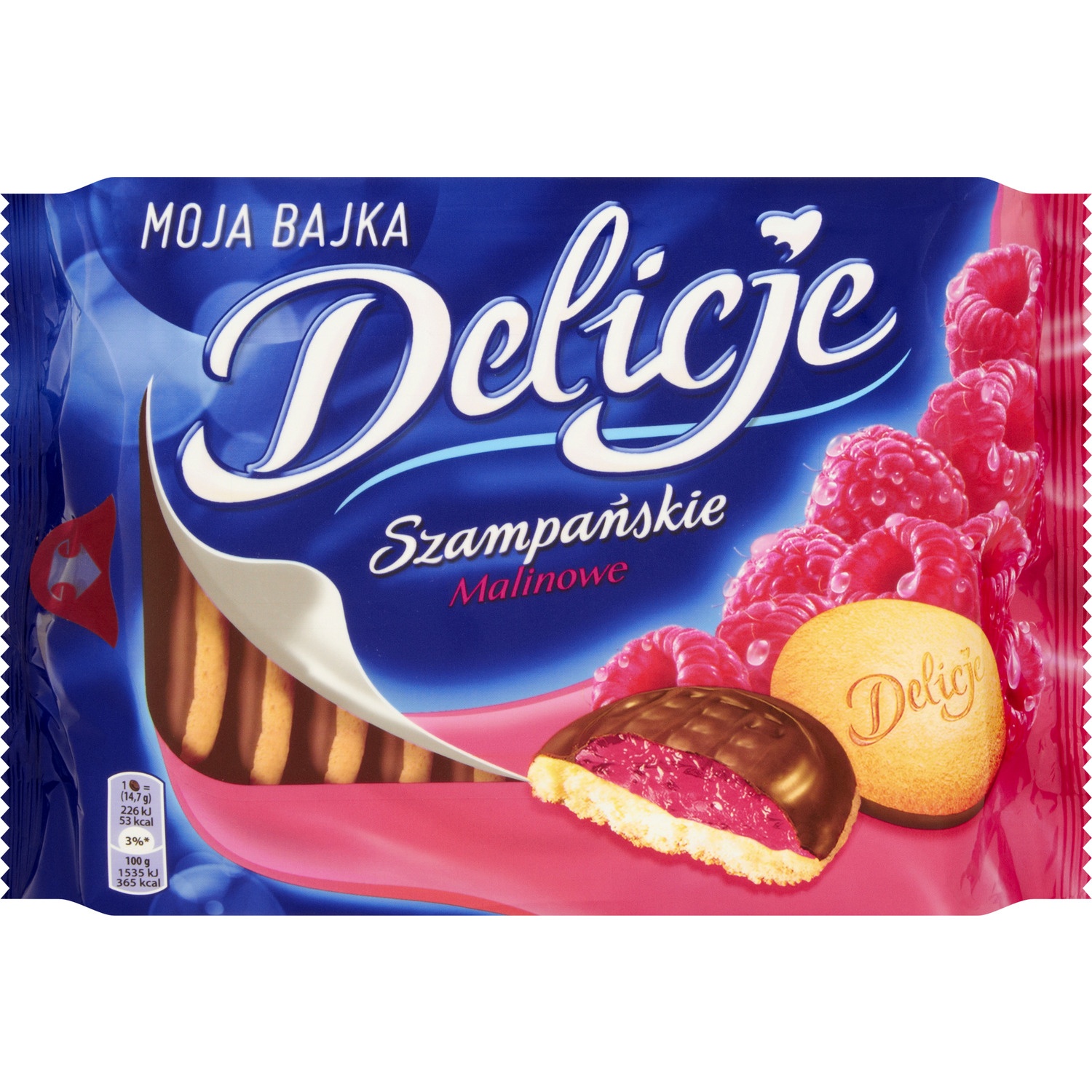 Ciastka DELICJE Szampańskie malina 294g