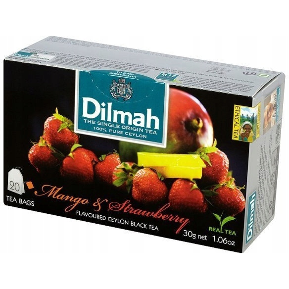Herbata DILMAH, mango i truskawki, 20 torebek