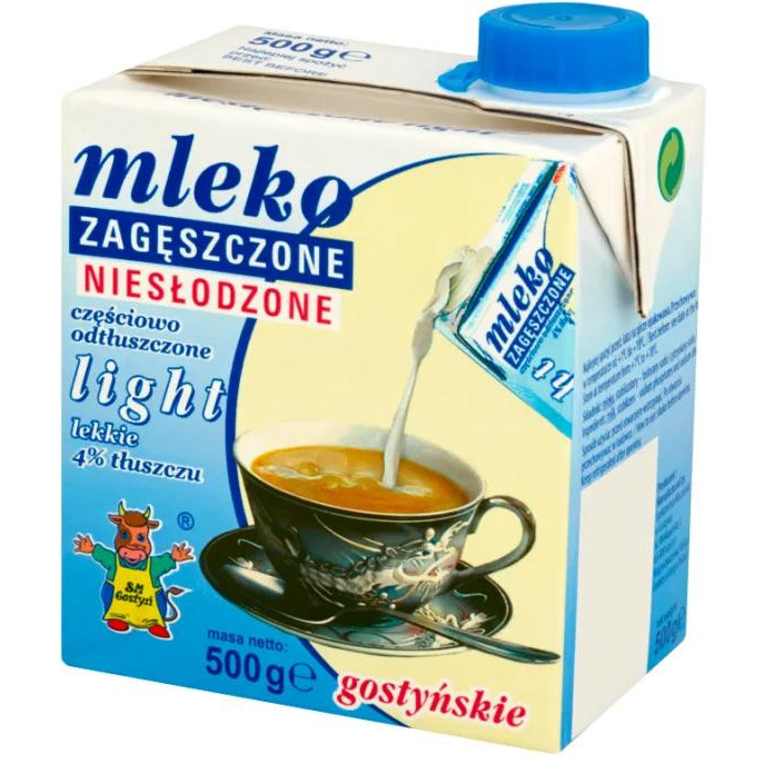 Mleko GOSTYŃ zageszczone niesłodzone LIGHT 500g