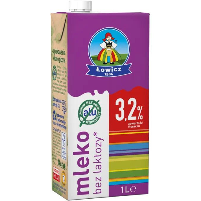 Mleko UHT 3,2% bez laktozy 1L