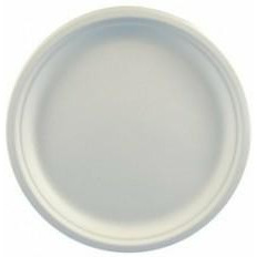 Talerz z trzciny cukrowej 26cm biały (50szt)45189 100% biodegradowalny