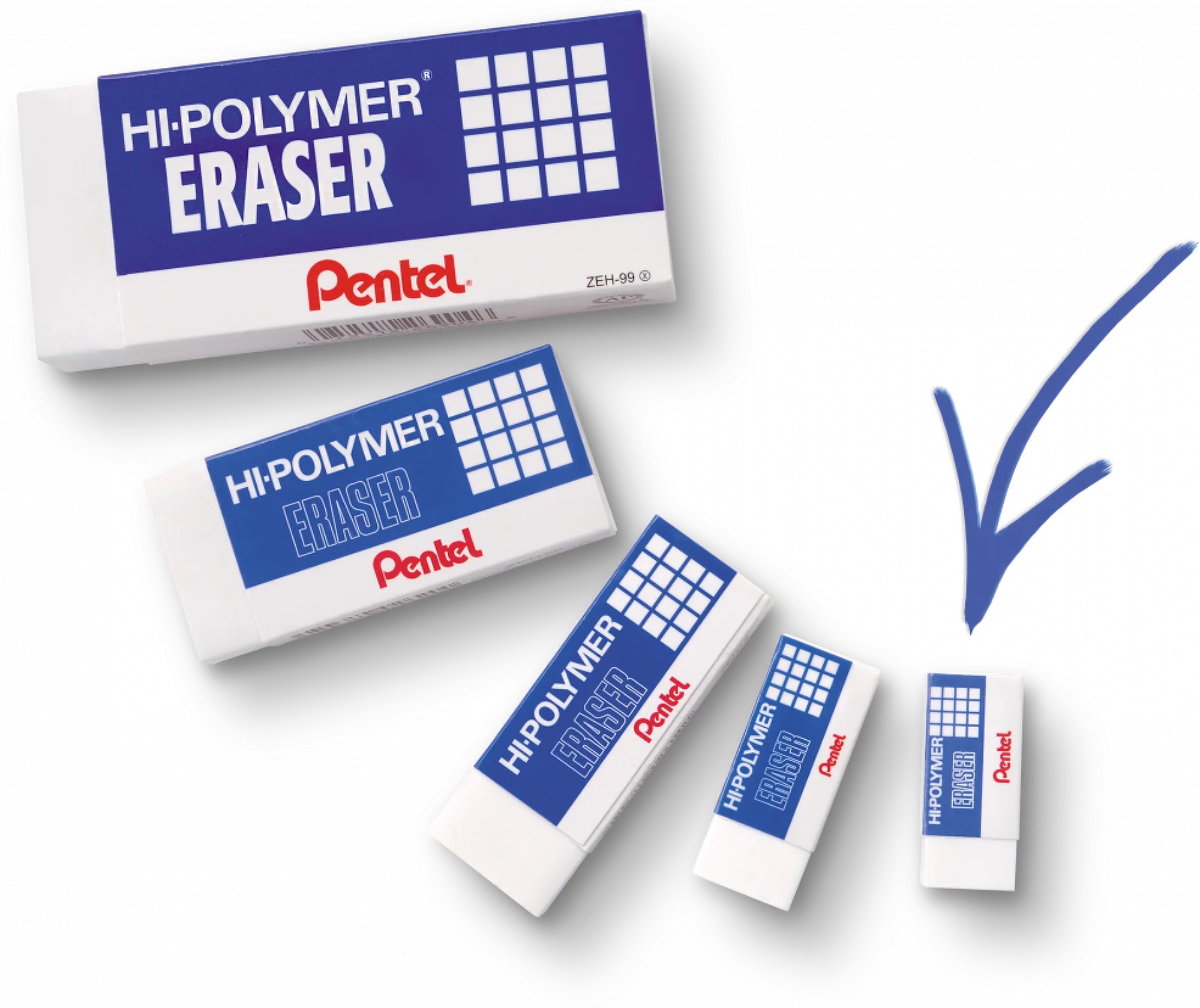 Gumka PENTEL mini ( 35x15 5x11 5mm ) Hi-Polymer ZEH03