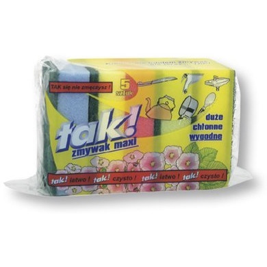 Zmywaki gąbka do zmywania Maxi 5 szt. TAK!