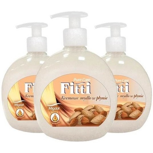 FITTI Mydło dozownik 500 ml- mleczko migdałowe