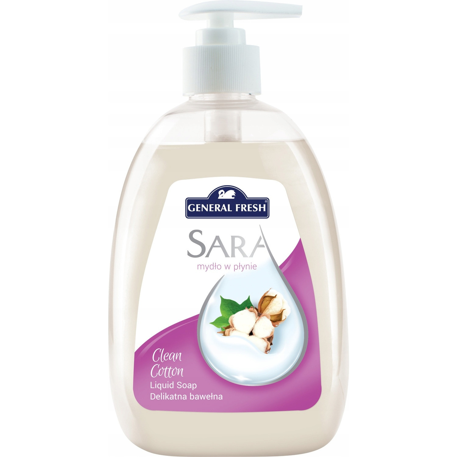 Mydło w płynie SARA 500ml DELIKATNA BAWEŁNA GENERAL FRESH