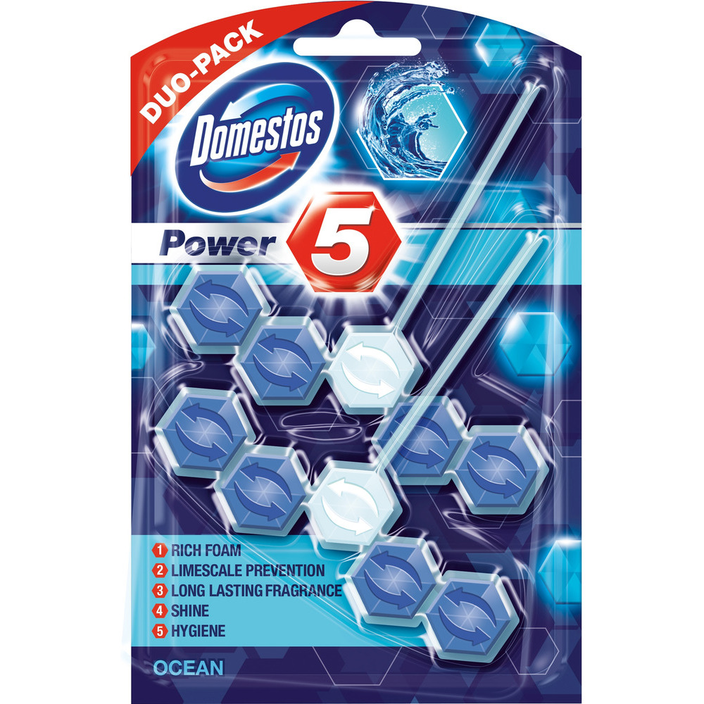 Zawieszka do toalety POWER5 DUO OCEAN7x2x55g DOMESTOS