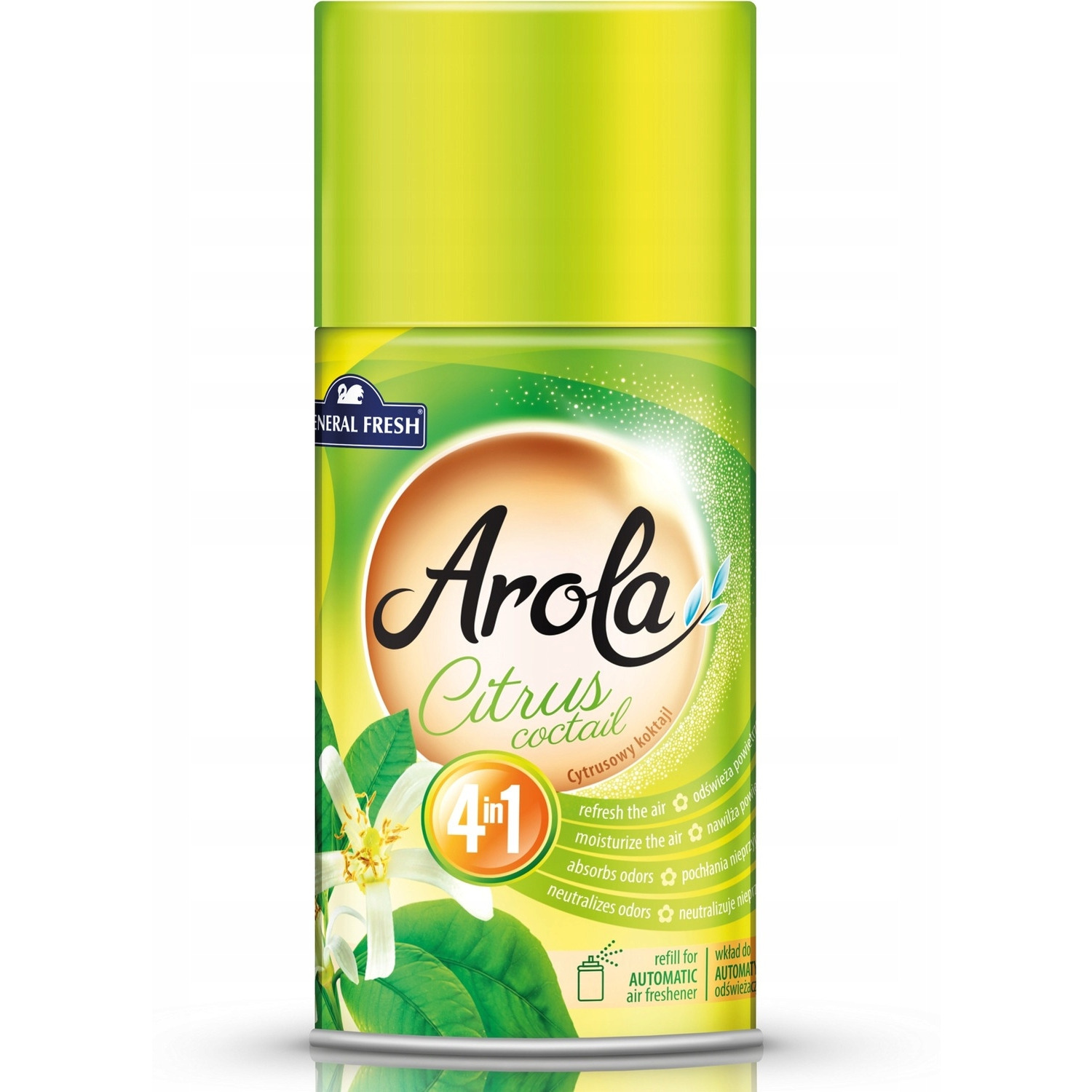 Wkład do odświeżacza AROLA 250ml cytrusowy KOKTAJL GENERAL FRESH