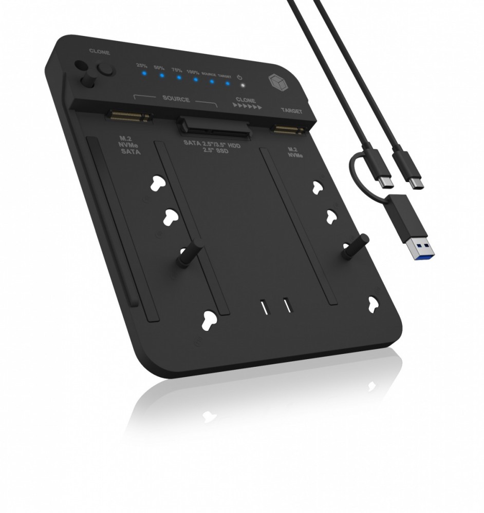 Stacja klonująca i dokująca IB-2913MCL-C31  dla M.2 NVMe SSD i HDD