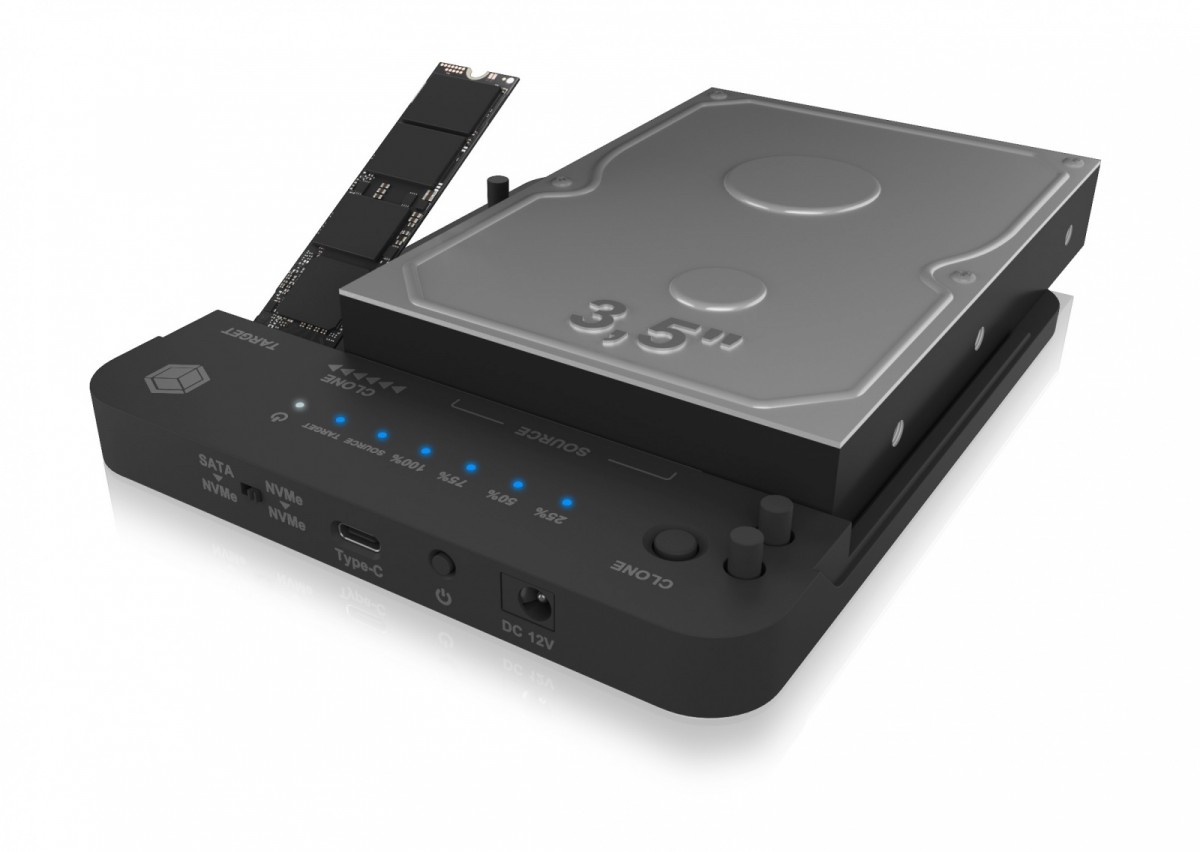 Stacja klonująca i dokująca IB-2913MCL-C31  dla M.2 NVMe SSD i HDD