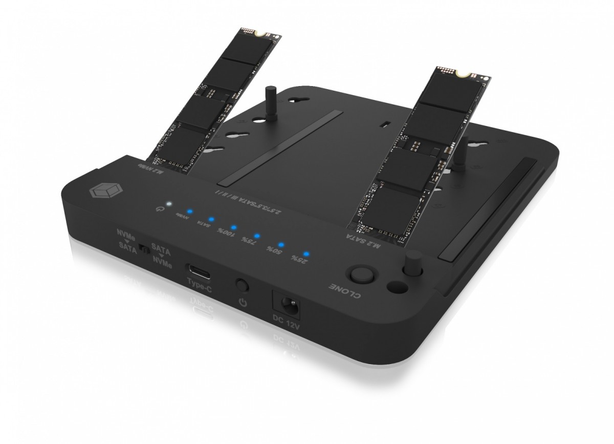 Stacja dokująca/klonująca IB-2915MSCL-C31 M.2  dla M.2 0NVMe i SATA 2,5/3,5 SSD/HDD