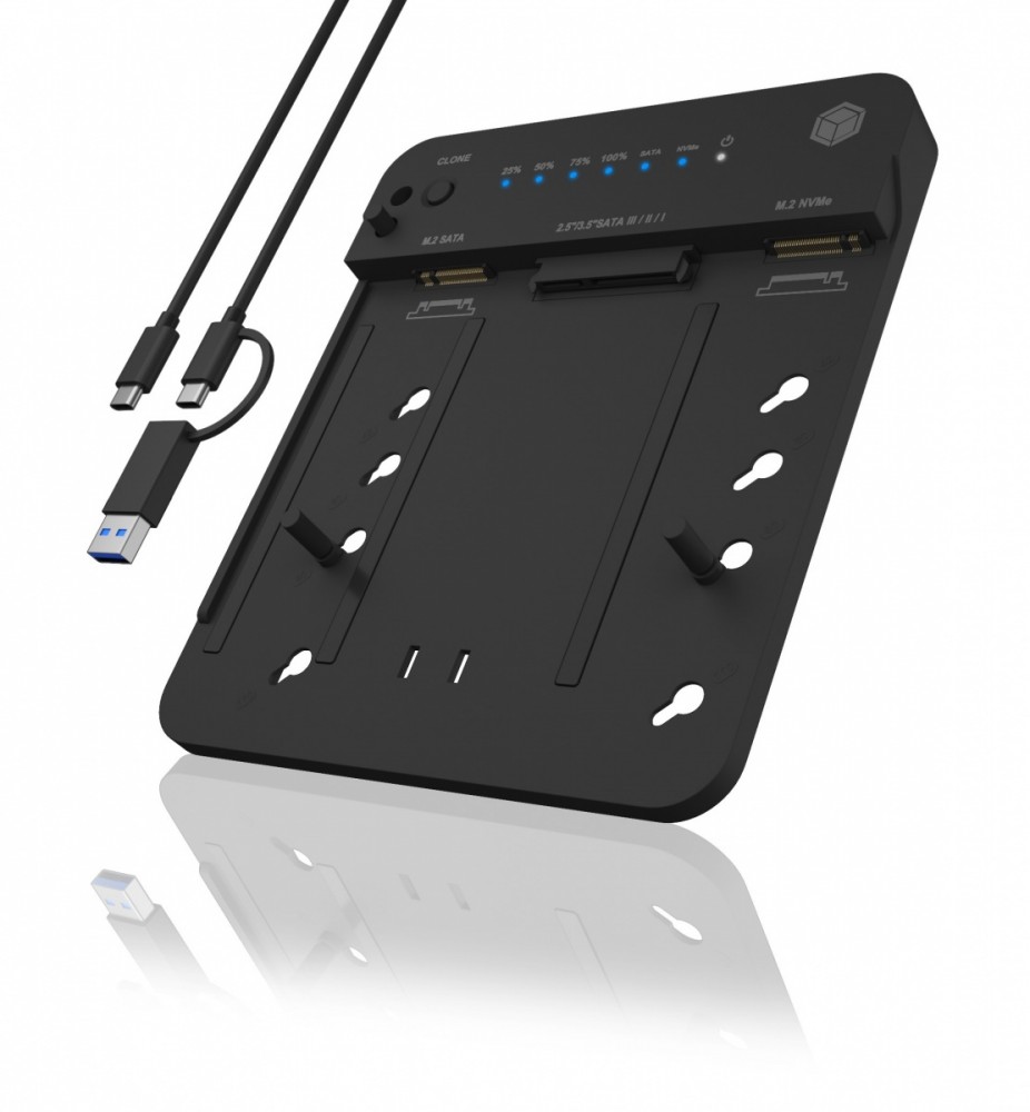 Stacja dokująca/klonująca IB-2915MSCL-C31 M.2  dla M.2 0NVMe i SATA 2,5/3,5 SSD/HDD
