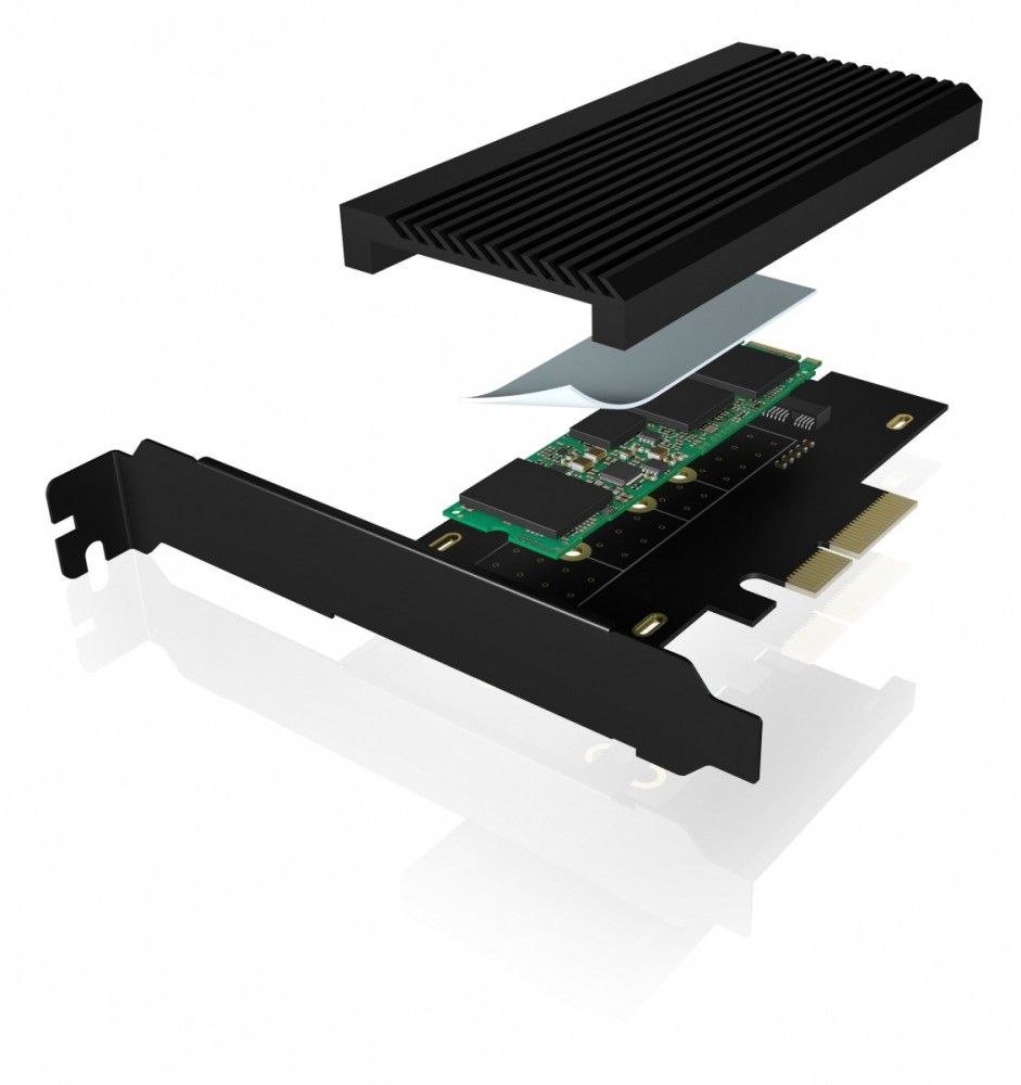 Karta PCI na M.2 SSD NVMe IB-PCI208-HS z radiatorem