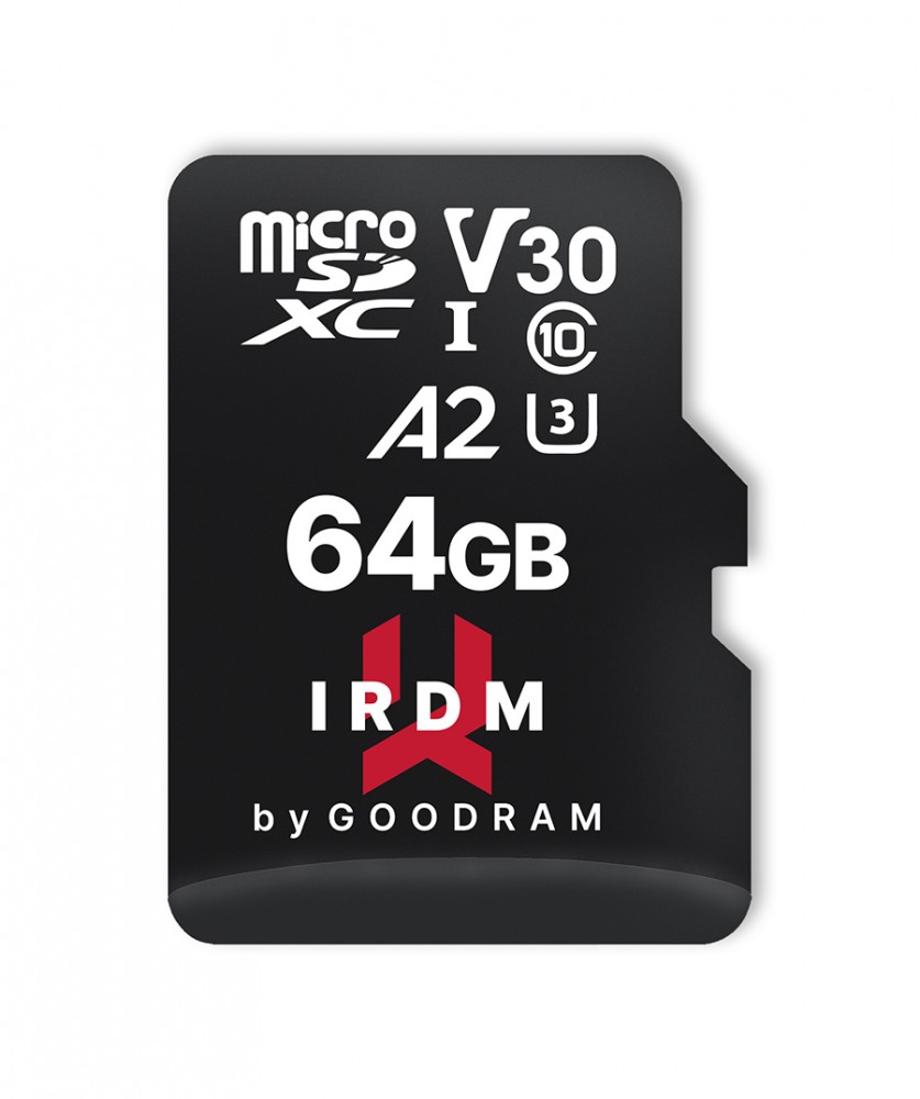 Karta pamięci microSD IRDM 64GB UHS-I U3 A2  + adapter