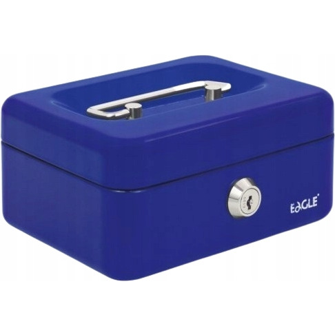 Kasetka na pieniądze EAGLE 8878 XS niebieska 70x120x153