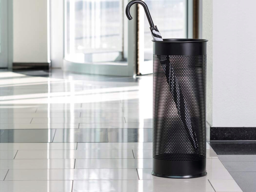 Stojak na parasole DURABLE czarny metalowy okrągły 3350-01
