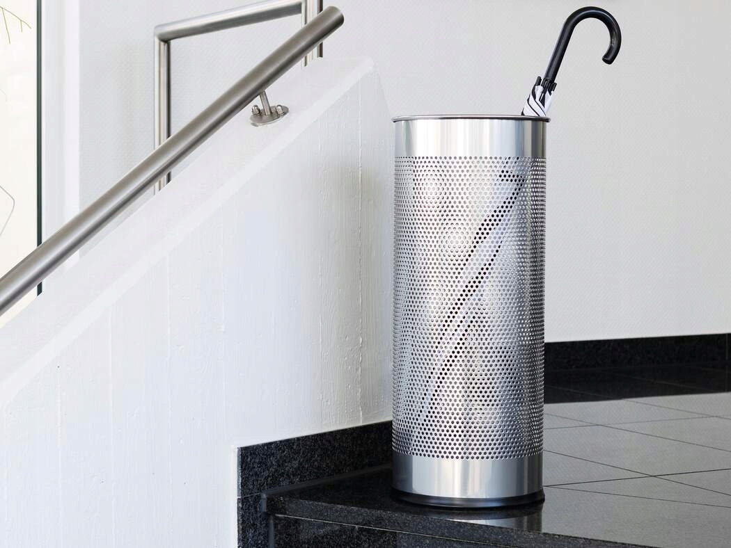 Stojak na parasole DURABLE srebrny metalowy okrągły 3350-23